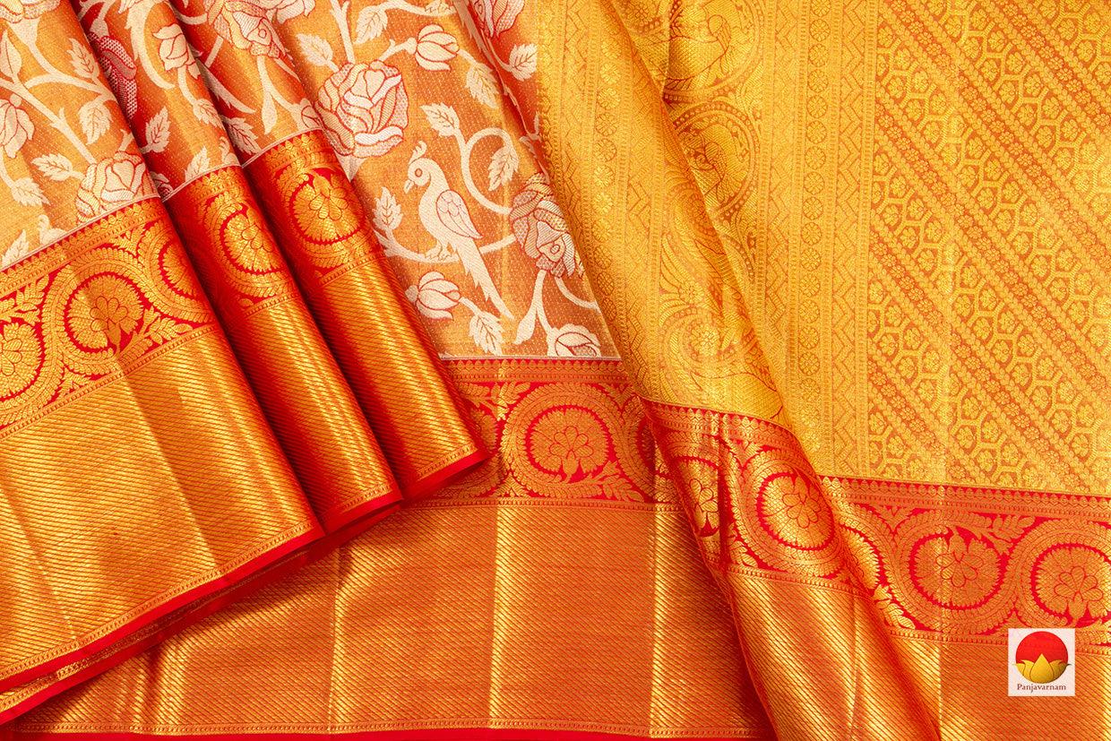 Kanchipuram Silk Saree - Handwoven Pure Silk - Pure Zari - PV NYC 209 - Silk Sari - Panjavarnam PV NYC 209