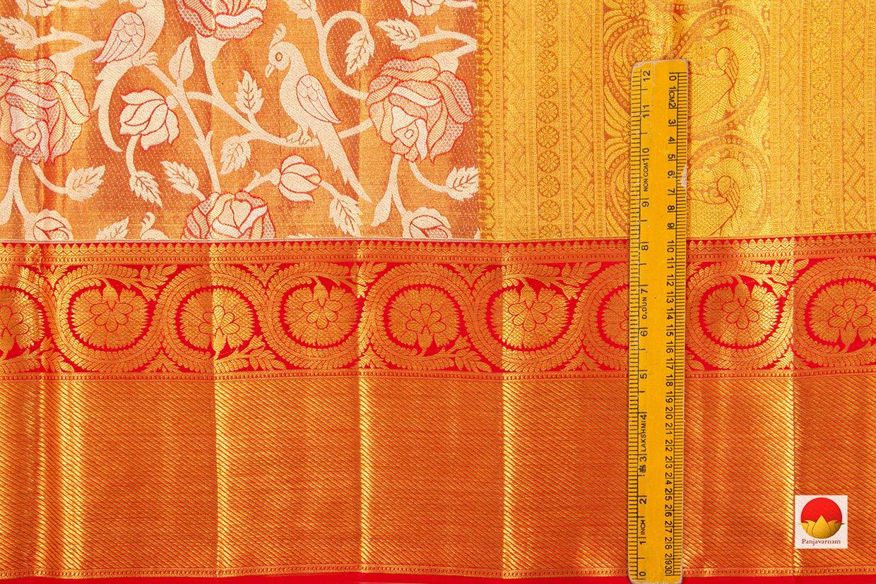 Kanchipuram Silk Saree - Handwoven Pure Silk - Pure Zari - PV NYC 209 - Silk Sari - Panjavarnam PV NYC 209