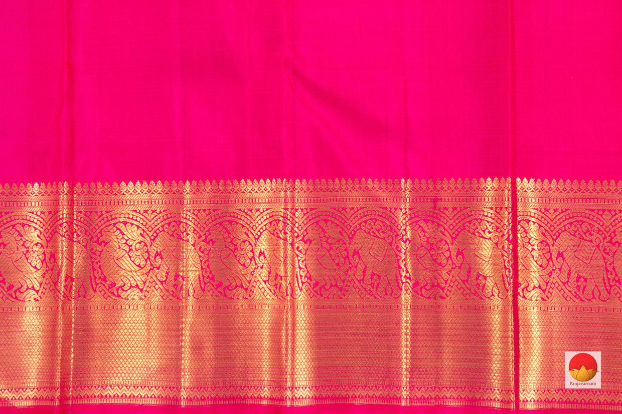 Kanchipuram Silk Saree - Handwoven Pure Silk - Pure Zari - PV NYC 21 - Silk Sari - Panjavarnam