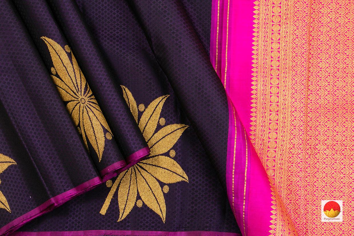 Kanchipuram Silk Saree - Handwoven Pure Silk - Pure Zari - PV NYC 213 - Silk Sari - Panjavarnam