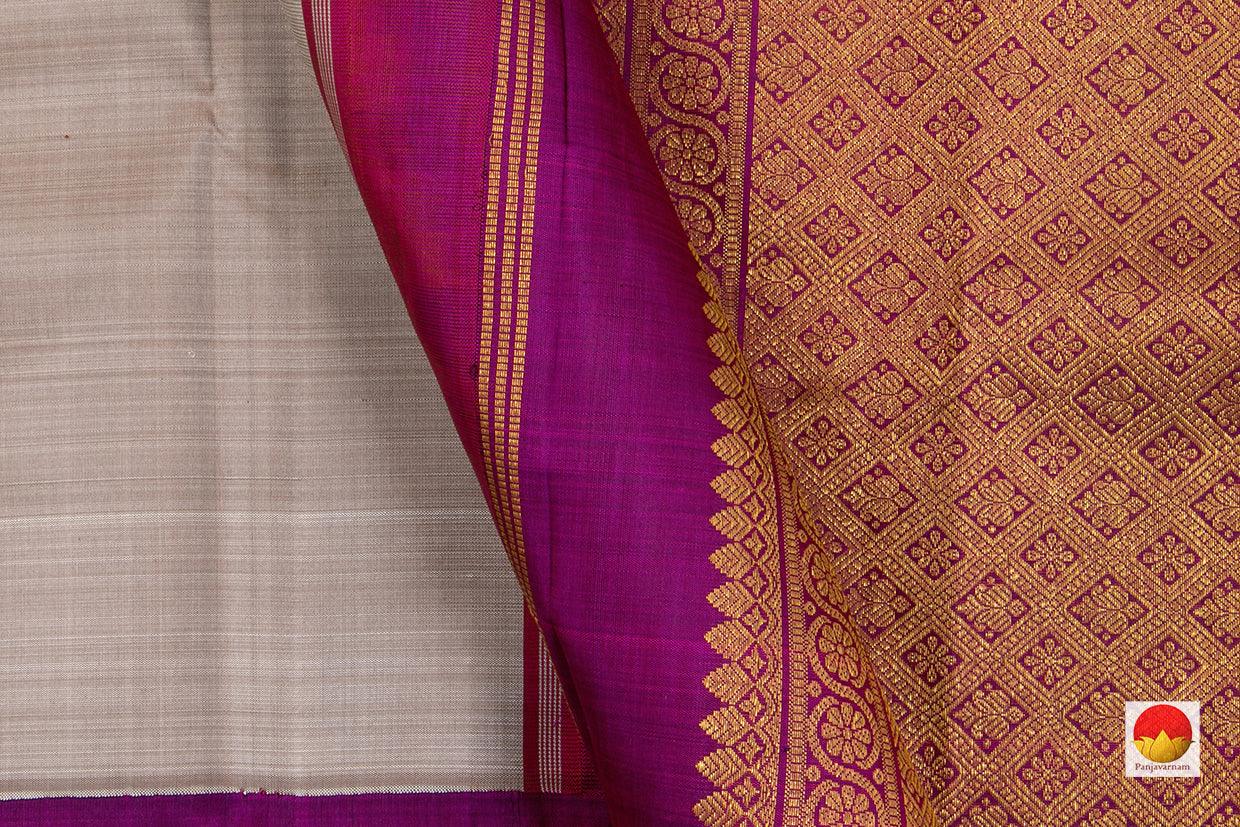 Kanchipuram Silk Saree - Handwoven Pure Silk - Pure Zari - PV NYC 217 - Silk Sari - Panjavarnam