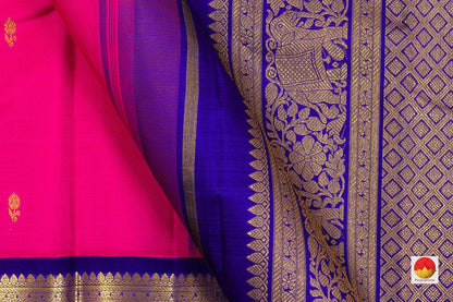 Kanchipuram Silk Saree - Handwoven Pure Silk - Pure Zari - PV NYC 218 - Silk Sari - Panjavarnam