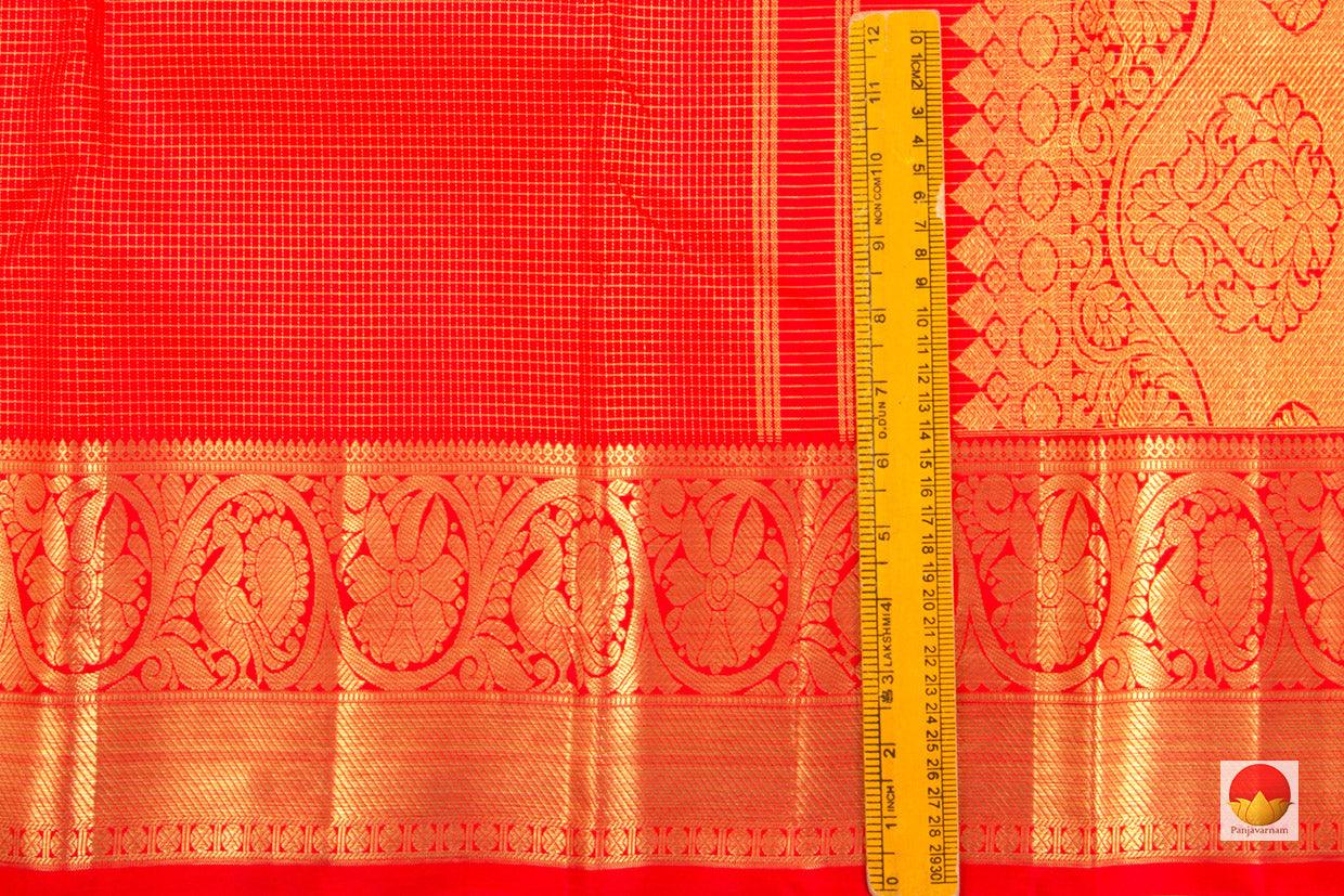 Kanchipuram Silk Saree - Handwoven Pure Silk - Pure Zari - PV NYC 22 - Silk Sari - Panjavarnam