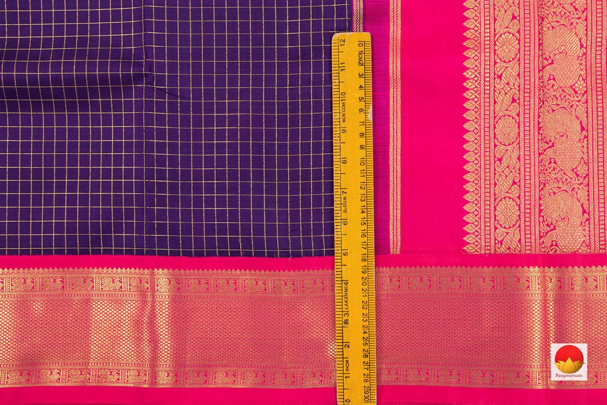 Kanchipuram Silk Saree - Handwoven Pure Silk - Pure Zari - PV NYC 222 - Silk Sari - Panjavarnam