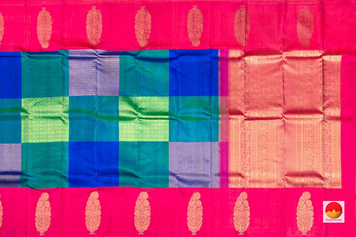 Kanchipuram Silk Saree - Handwoven Pure Silk - Pure Zari - PV NYC 239 - Silk Sari - Panjavarnam