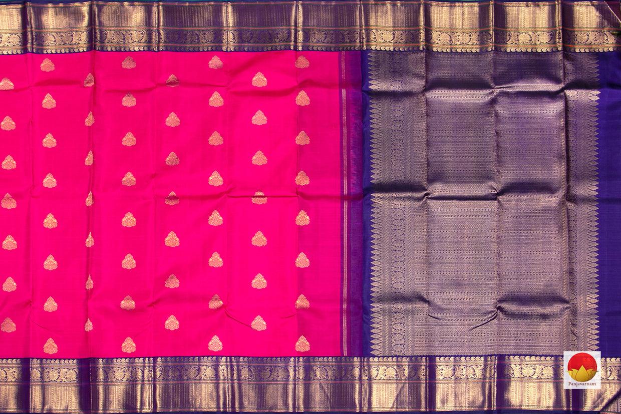 Kanchipuram Silk Saree - Handwoven Pure Silk - Pure Zari - PV NYC 257 - Apparel & Accessories - Panjavarnam