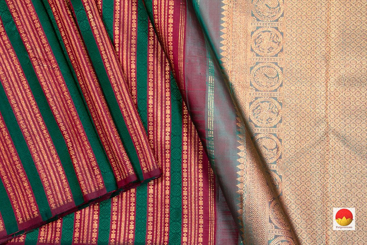 Kanchipuram Silk Saree - Handwoven Pure Silk - Pure Zari - PV NYC 259 - Silk Sari - Panjavarnam