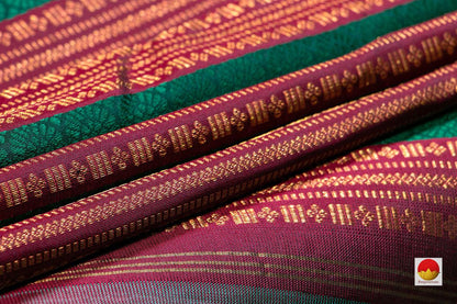 Kanchipuram Silk Saree - Handwoven Pure Silk - Pure Zari - PV NYC 259 - Silk Sari - Panjavarnam