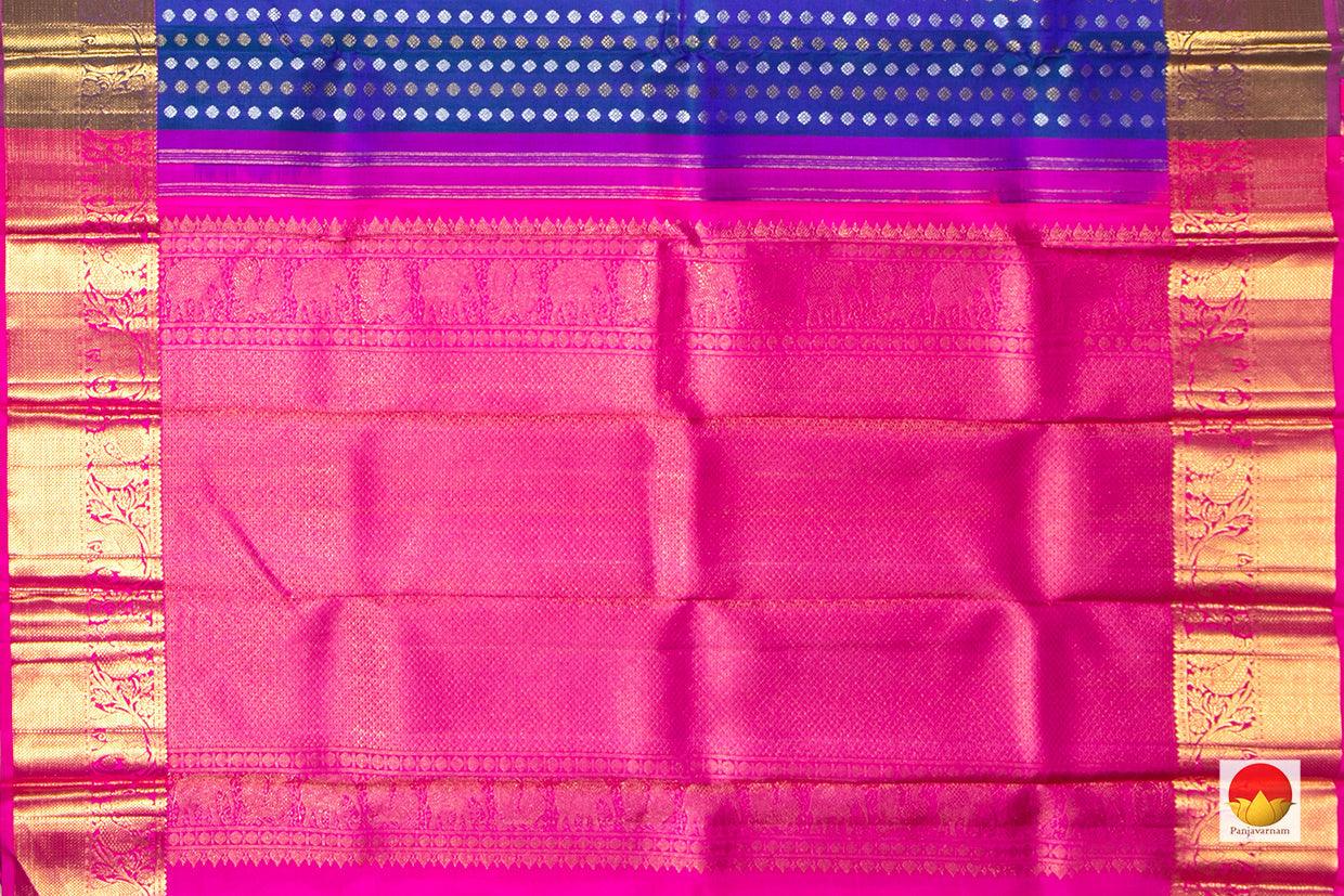 Kanchipuram Silk Saree - Handwoven Pure Silk - Pure Zari - PV NYC 261 - Silk Sari - Panjavarnam