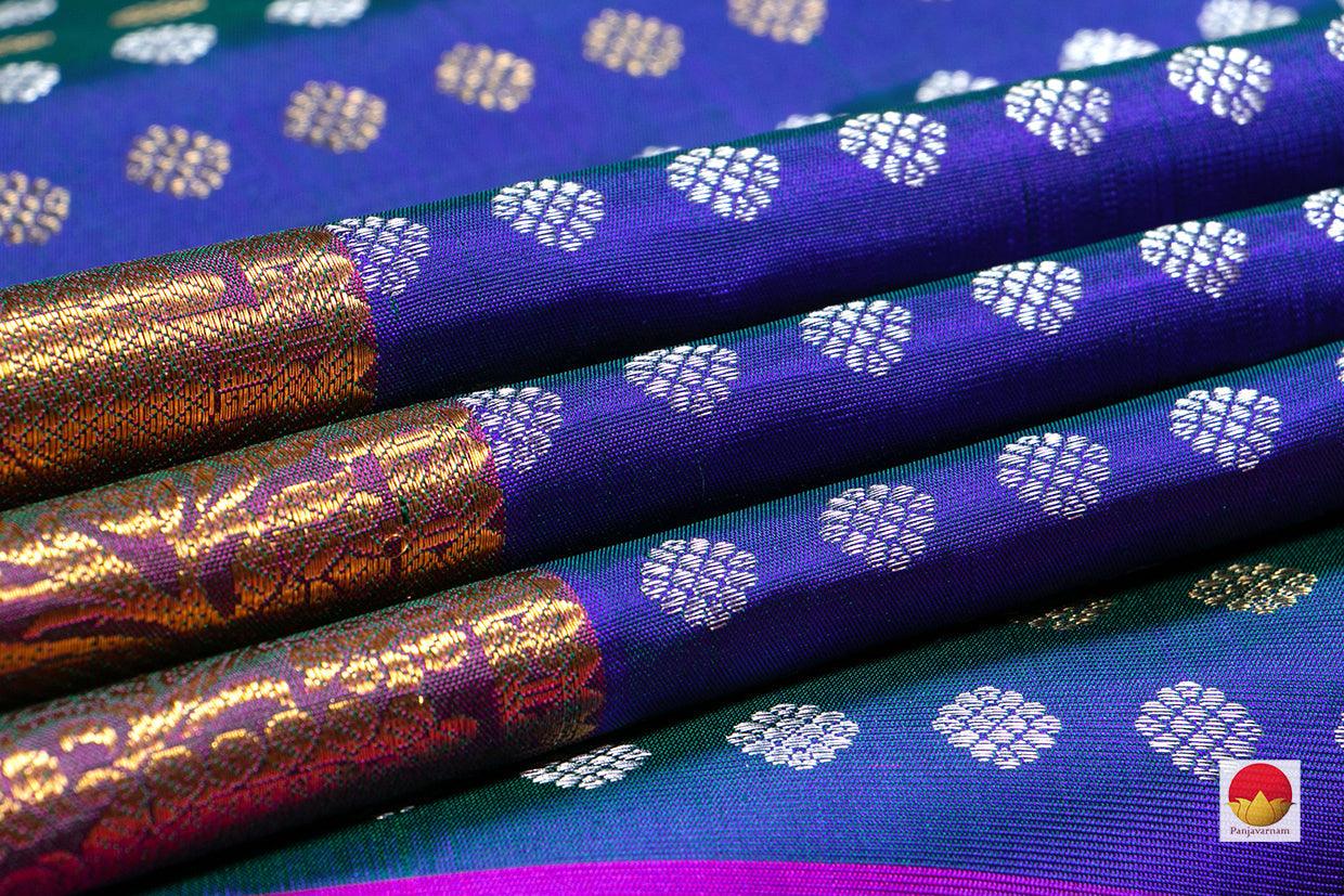 Kanchipuram Silk Saree - Handwoven Pure Silk - Pure Zari - PV NYC 261 - Silk Sari - Panjavarnam