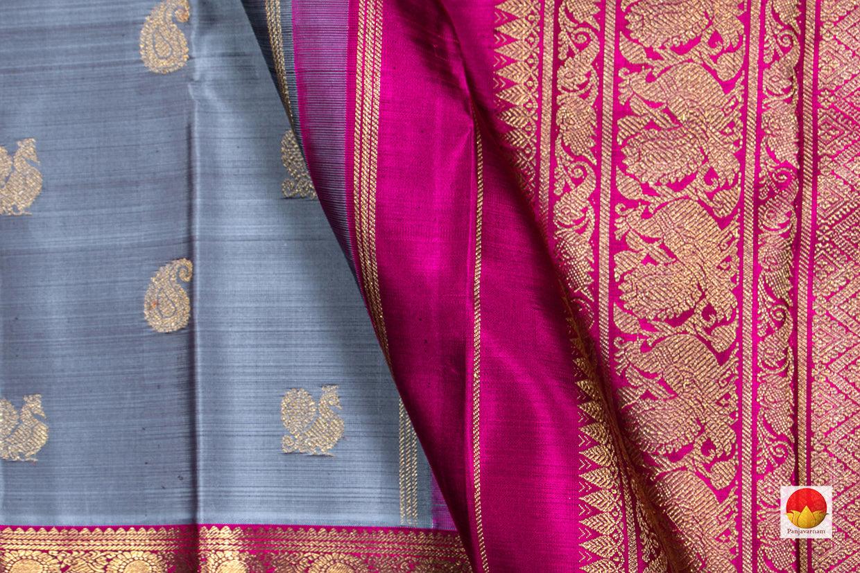 Kanchipuram Silk Saree - Handwoven Pure Silk - Pure Zari - PV NYC 262 - Silk Sari - Panjavarnam