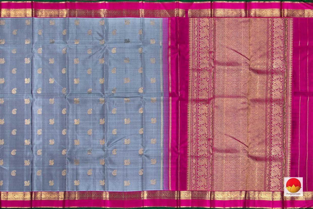 Kanchipuram Silk Saree - Handwoven Pure Silk - Pure Zari - PV NYC 262 - Silk Sari - Panjavarnam