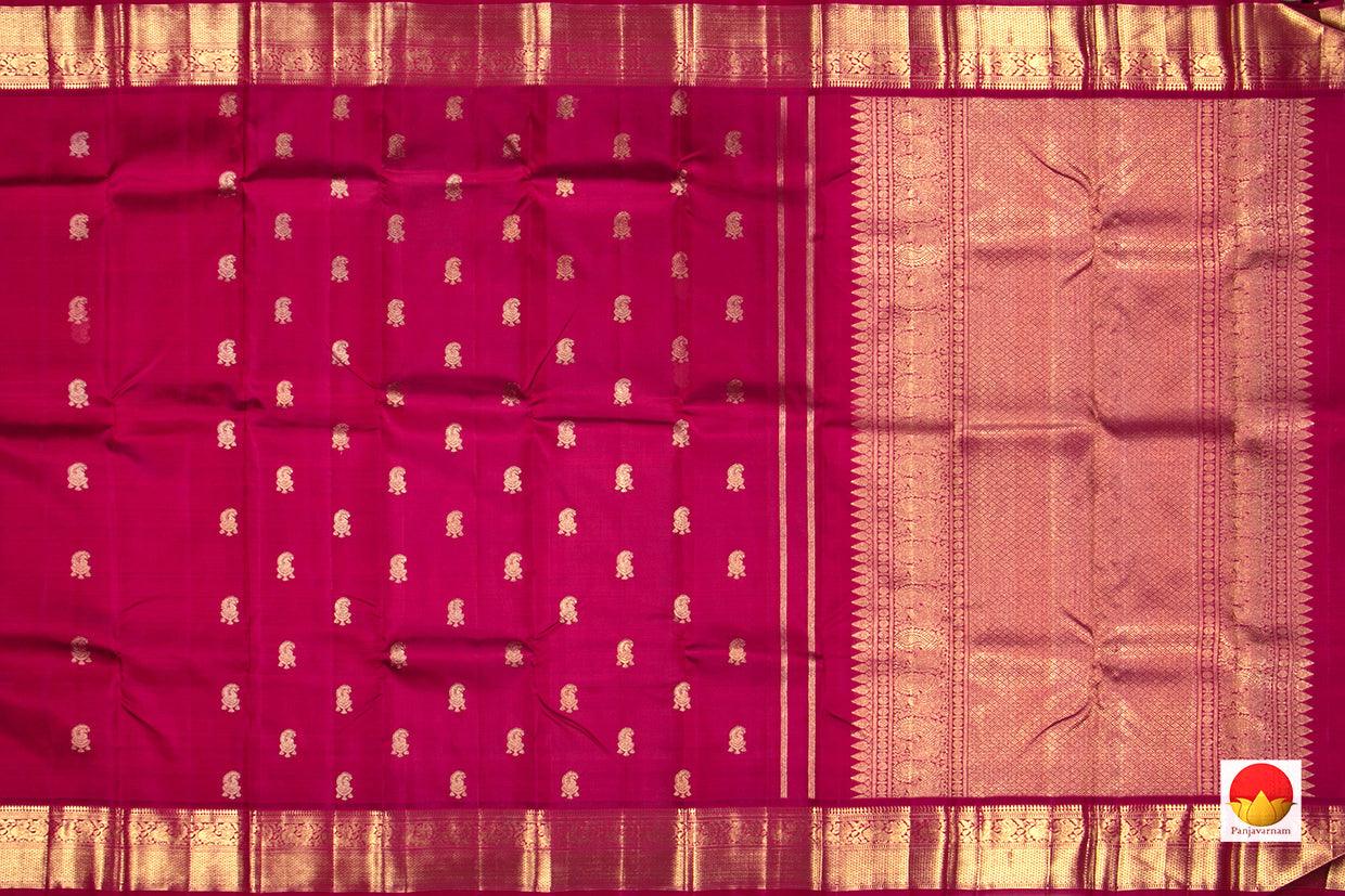 Kanchipuram Silk Saree - Handwoven Pure Silk - Pure Zari - PV NYC 264 - Silk Sari - Panjavarnam