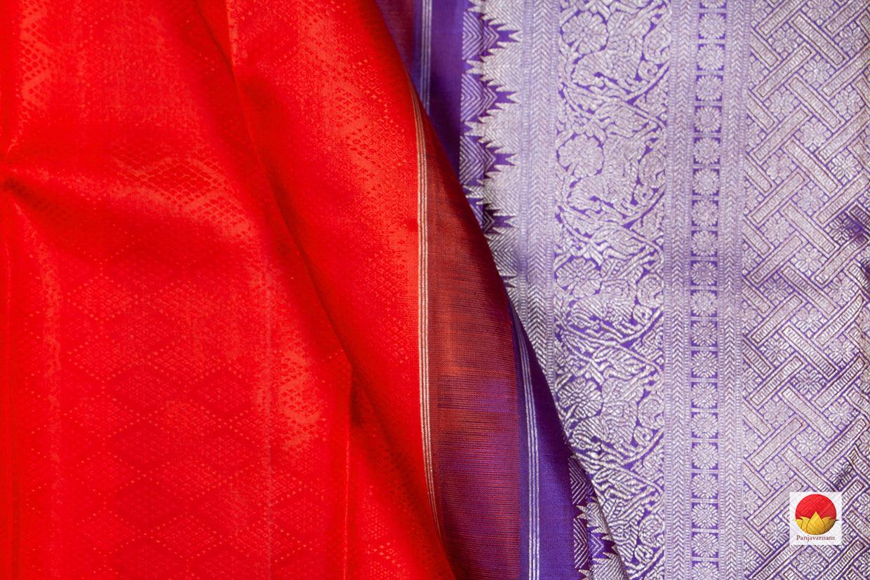 Kanchipuram Silk Saree - Handwoven Pure Silk - Pure Zari - PV NYC 266 - Silk Sari - Panjavarnam
