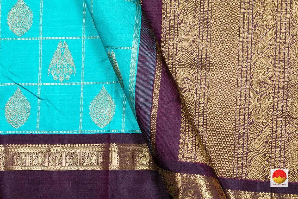 Kanchipuram Silk Saree - Handwoven Pure Silk - Pure Zari - PV NYC 270 - Silk Sari - Panjavarnam