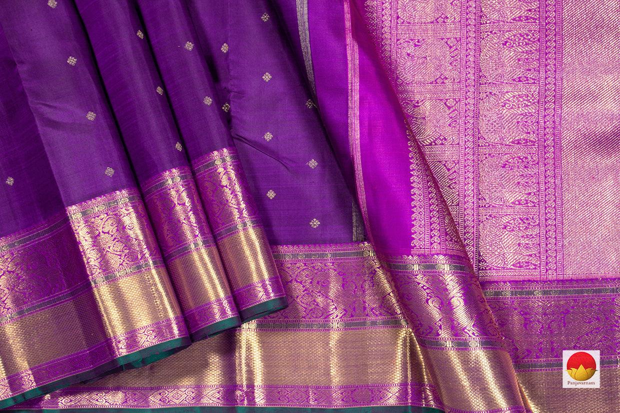 Kanchipuram Silk Saree - Handwoven Pure Silk - Pure Zari - PV NYC 286 - Silk Sari - Panjavarnam