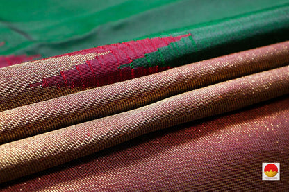Kanchipuram Silk Saree - Handwoven Pure Silk - Pure Zari - PV NYC 291 - Silk Sari - Panjavarnam