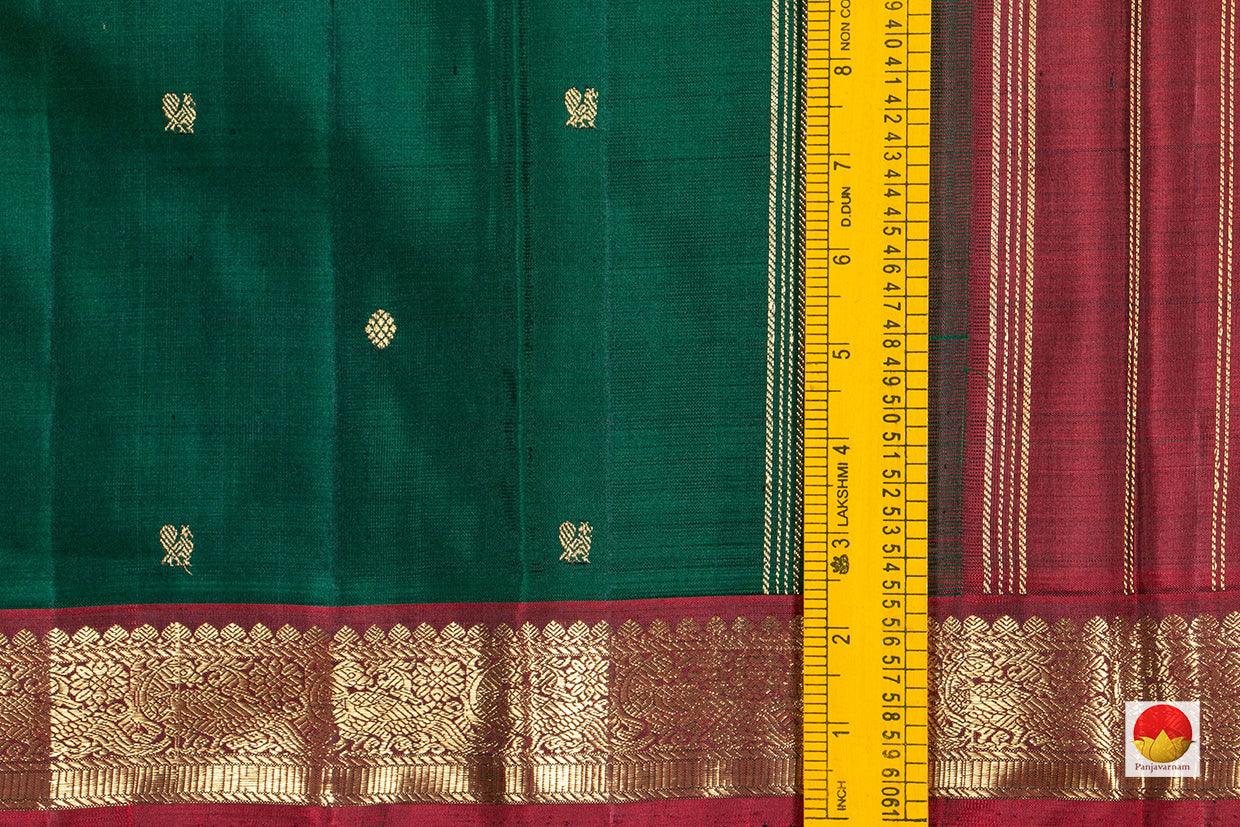 Kanchipuram Silk Saree - Handwoven Pure Silk - Pure Zari - PV NYC 292 - Silk Sari - Panjavarnam