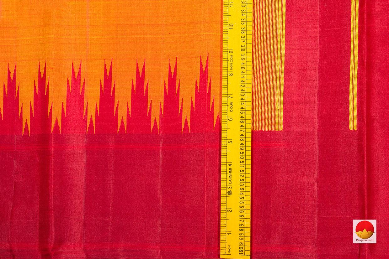 Kanchipuram Silk Saree - Handwoven Pure Silk - Pure Zari - PV NYC 294 - Silk Sari - Panjavarnam
