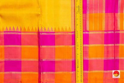 Kanchipuram Silk Saree - Handwoven Pure Silk - Pure Zari - PV NYC 302 - Silk Sari - Panjavarnam