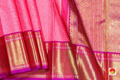 Kanchipuram Silk Saree - Handwoven Pure Silk - Pure Zari - PV NYC 303 - Silk Sari - Panjavarnam