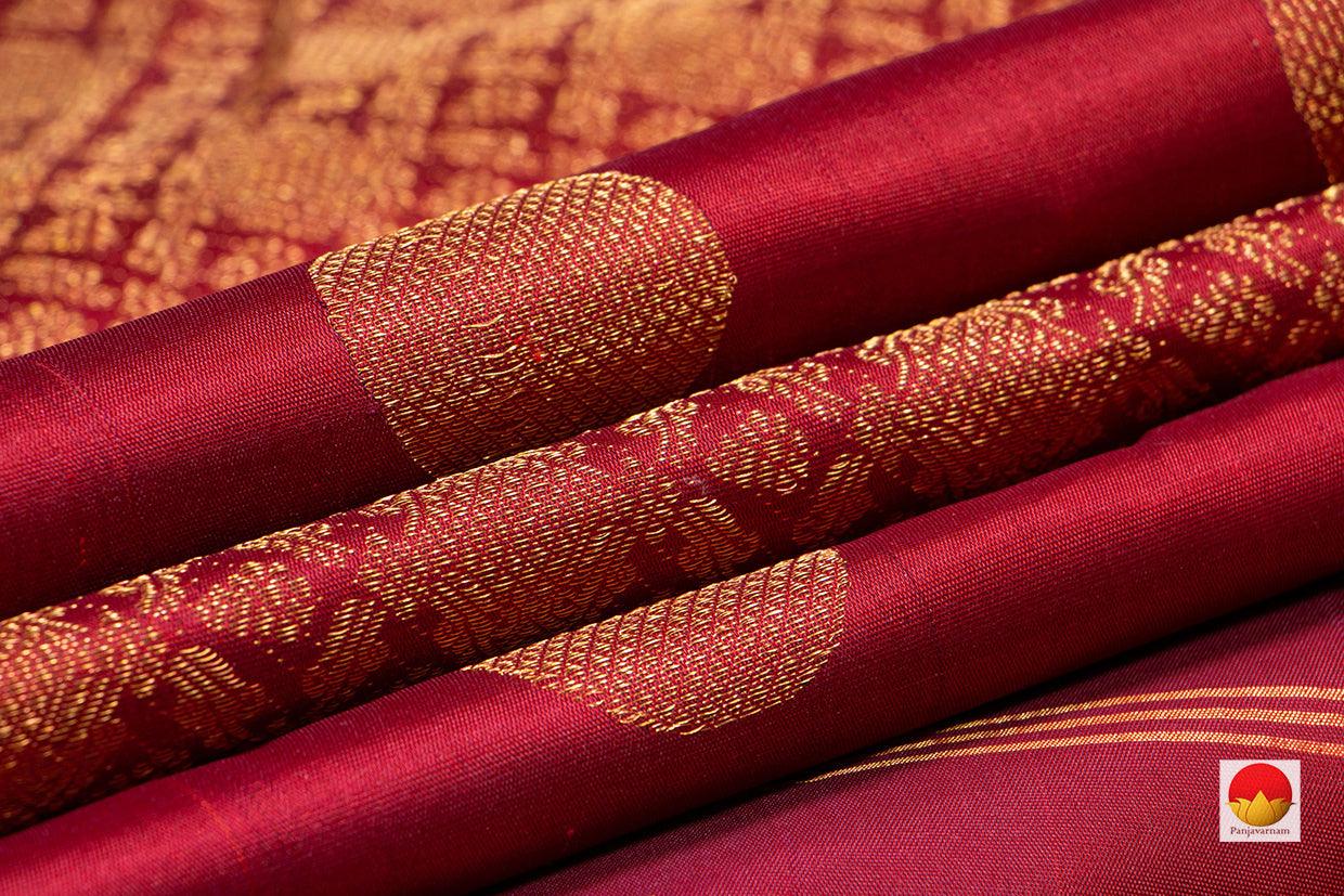 Kanchipuram Silk Saree - Handwoven Pure Silk - Pure Zari - PV NYC 312 - Silk Sari - Panjavarnam