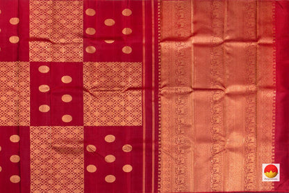 Kanchipuram Silk Saree - Handwoven Pure Silk - Pure Zari - PV NYC 312 - Silk Sari - Panjavarnam