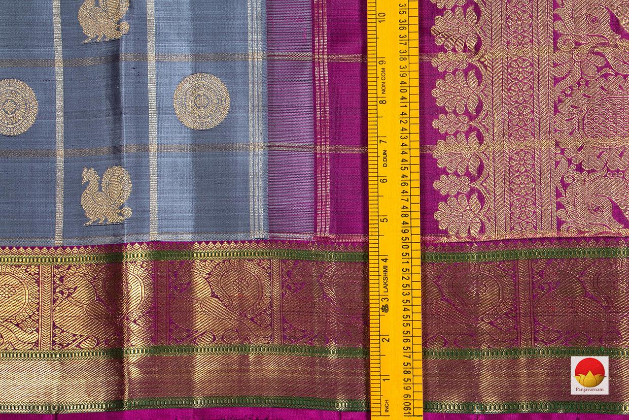 Kanchipuram Silk Saree - Handwoven Pure Silk - Pure Zari - PV NYC 314 - Silk Sari - Panjavarnam