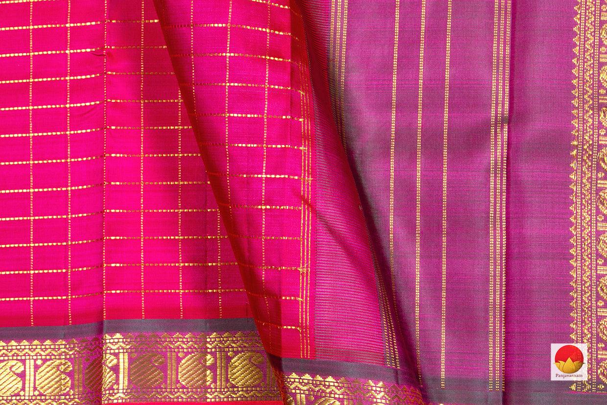 Kanchipuram Silk Saree - Handwoven Pure Silk - Pure Zari - PV NYC 327 - Silk Sari - Panjavarnam
