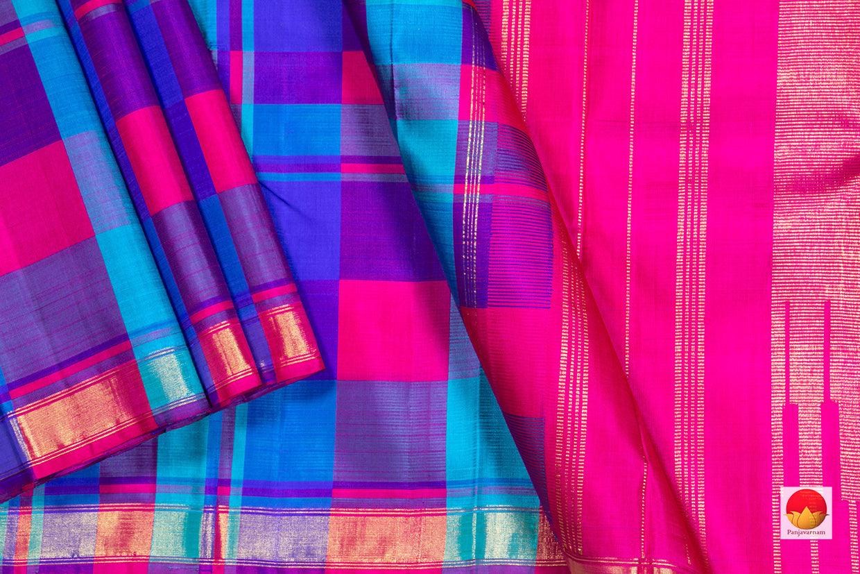 Kanchipuram Silk Saree - Handwoven Pure Silk - Pure Zari - PV NYC 329 - Silk Sari - Panjavarnam