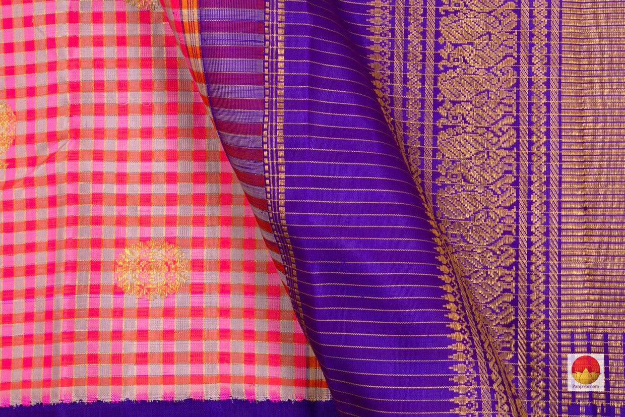 Kanchipuram Silk Saree - Handwoven Pure Silk - Pure Zari - PV NYC 33 - Silk Sari - Panjavarnam