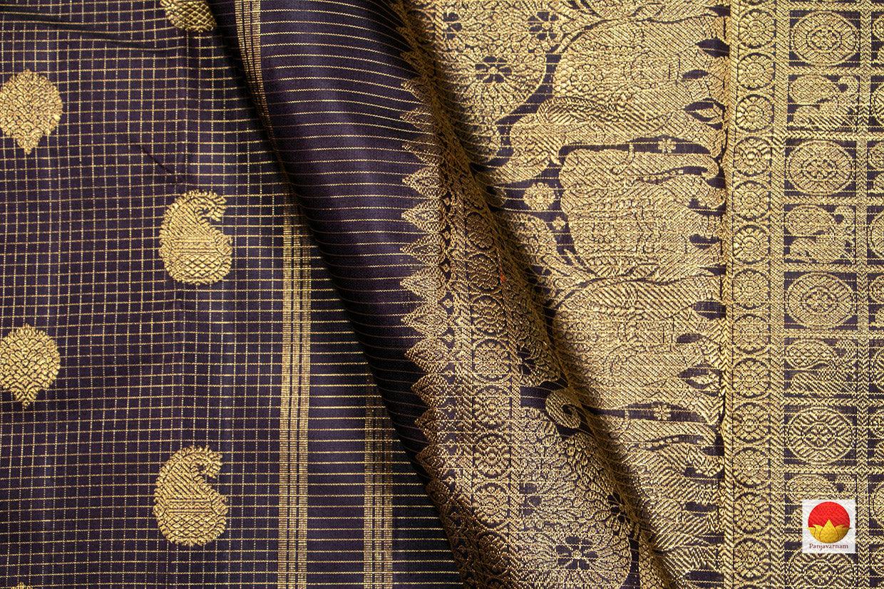 Kanchipuram Silk Saree - Handwoven Pure Silk - Pure Zari - PV NYC 332 - Silk Sari - Panjavarnam