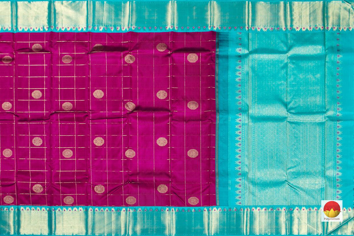 Kanchipuram Silk Saree - Handwoven Pure Silk - Pure Zari - PV NYC 342 - Silk Sari - Panjavarnam