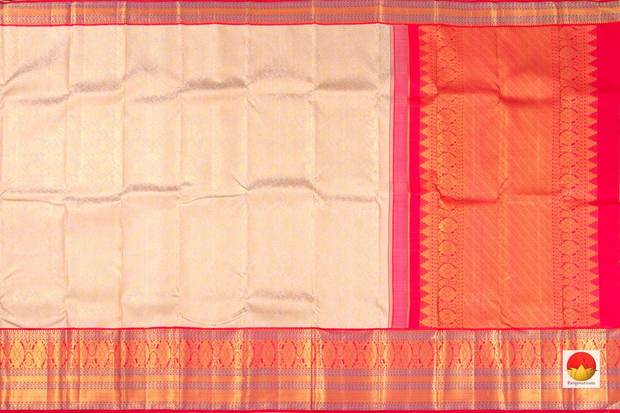 Kanchipuram Silk Saree - Handwoven Pure Silk - Pure Zari - PV NYC 355 - Silk Sari - Panjavarnam