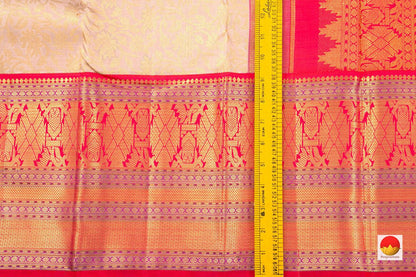 Kanchipuram Silk Saree - Handwoven Pure Silk - Pure Zari - PV NYC 355 - Silk Sari - Panjavarnam