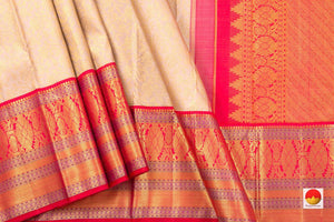 Kanchipuram Silk Saree - Handwoven Pure Silk - Pure Zari - PV NYC 355 - Silk Sari - Panjavarnam PV NYC 355