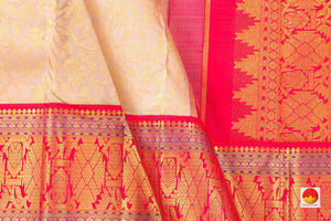Kanchipuram Silk Saree - Handwoven Pure Silk - Pure Zari - PV NYC 355 - Silk Sari - Panjavarnam PV NYC 355