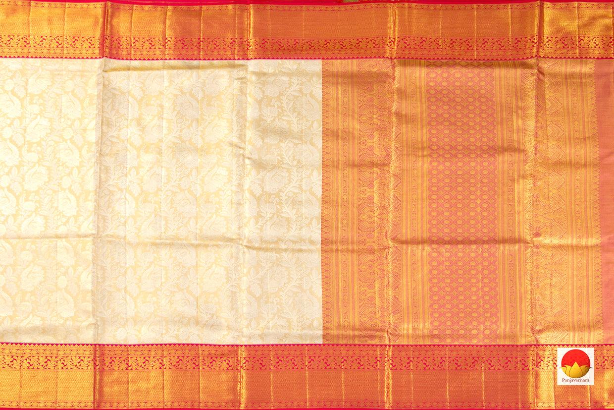 Kanchipuram Silk Saree - Handwoven Pure Silk - Pure Zari - PV NYC 370 - Apparel & Accessories - Panjavarnam