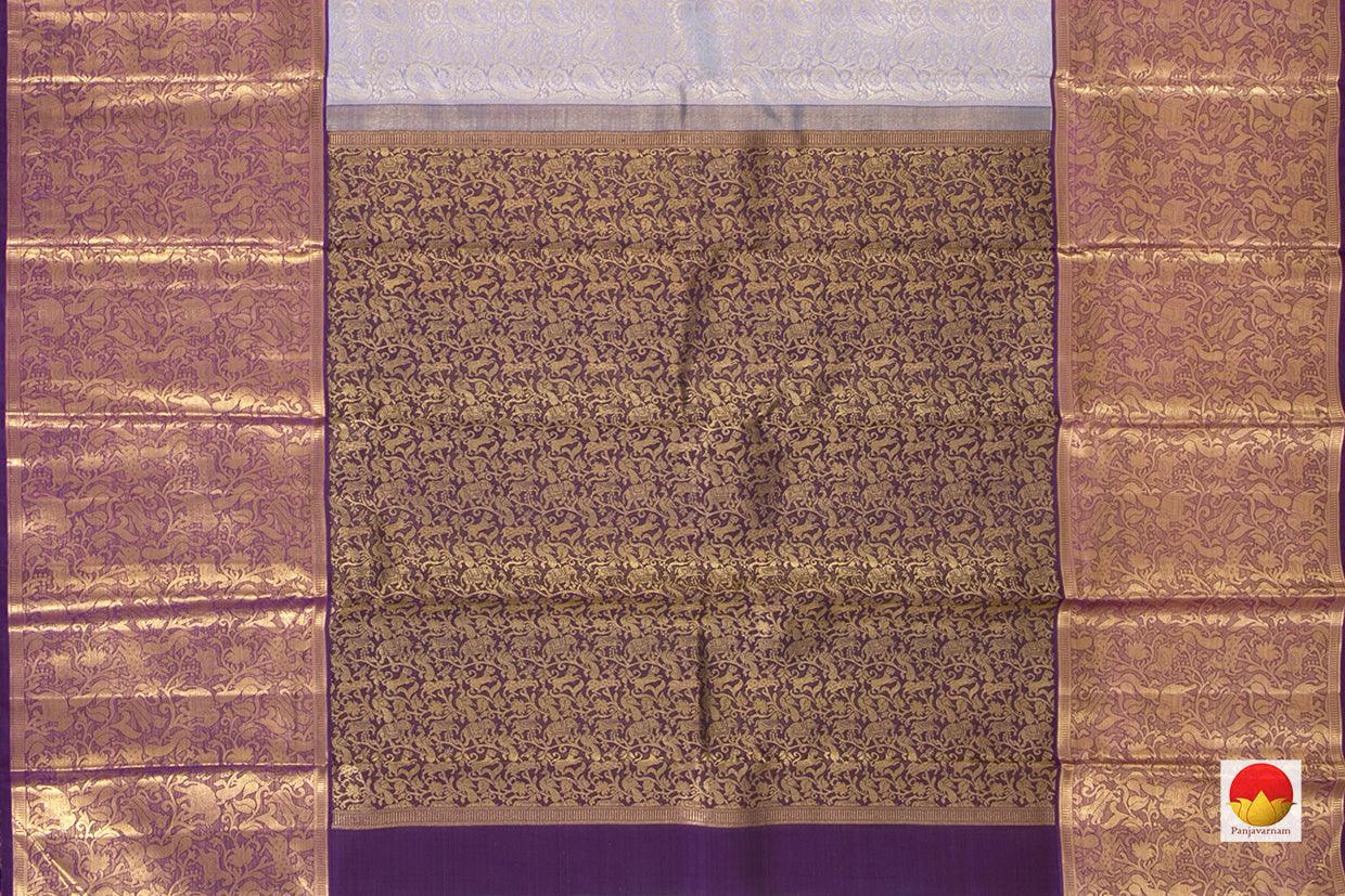 Kanchipuram Silk Saree - Handwoven Pure Silk - Pure Zari - PV NYC 378 - Saris & Lehengas - Panjavarnam PV NYC 378