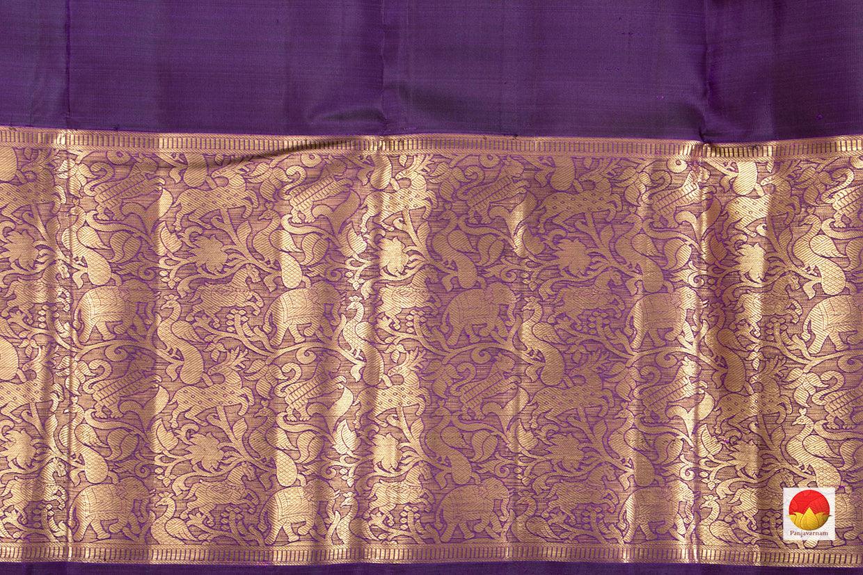 Kanchipuram Silk Saree - Handwoven Pure Silk - Pure Zari - PV NYC 378 - Saris & Lehengas - Panjavarnam PV NYC 378