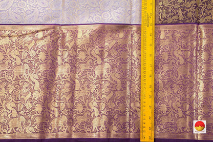 Kanchipuram Silk Saree - Handwoven Pure Silk - Pure Zari - PV NYC 378 - Saris & Lehengas - Panjavarnam PV NYC 378