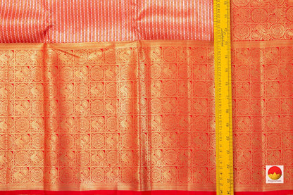 Kanchipuram Silk Saree - Handwoven Pure Silk - Pure Zari - PV NYC 382 - Silk Sari - Panjavarnam