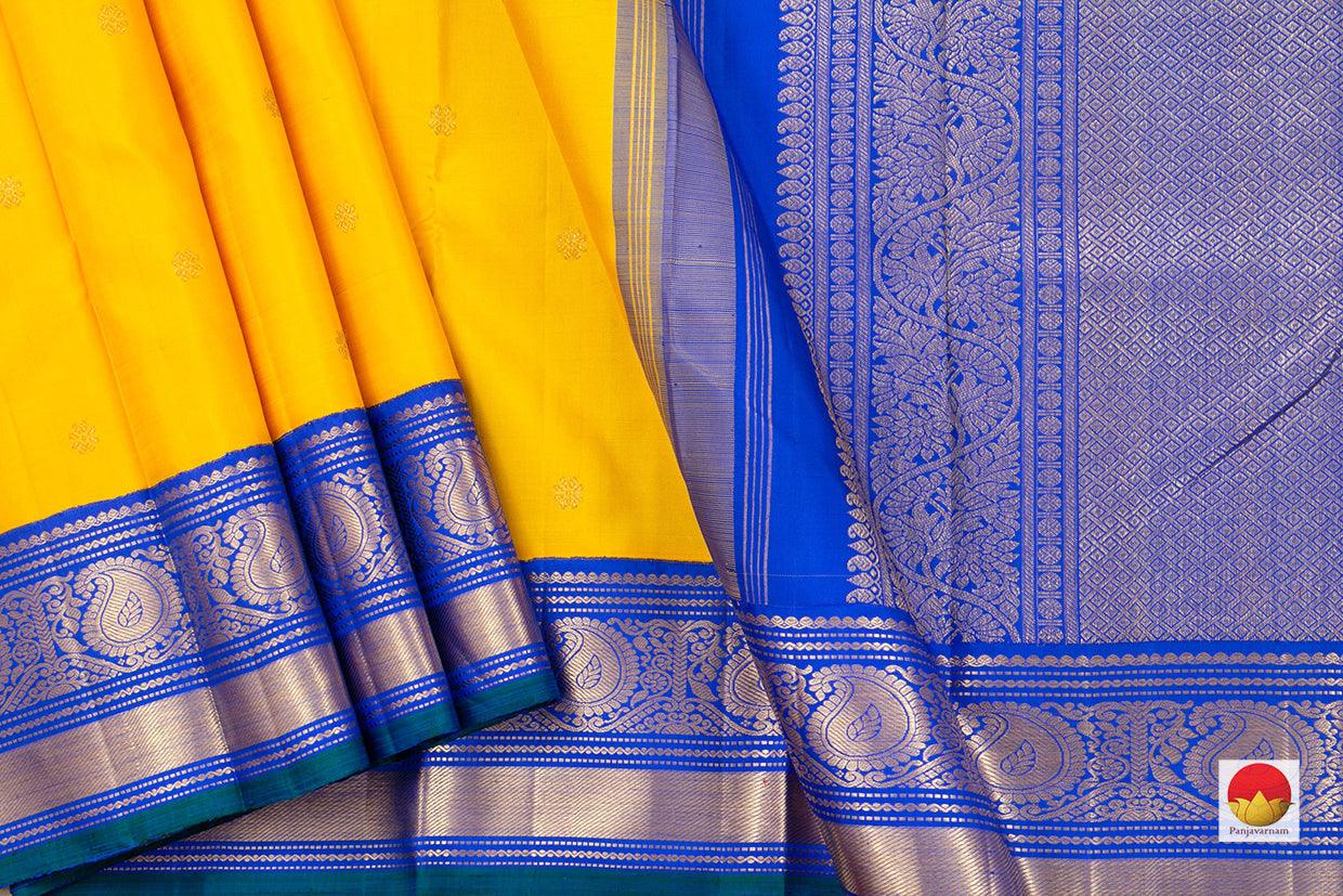 Kanchipuram Silk Saree - Handwoven Pure Silk - Pure Zari - PV NYC 389 - Silk Sari - Panjavarnam