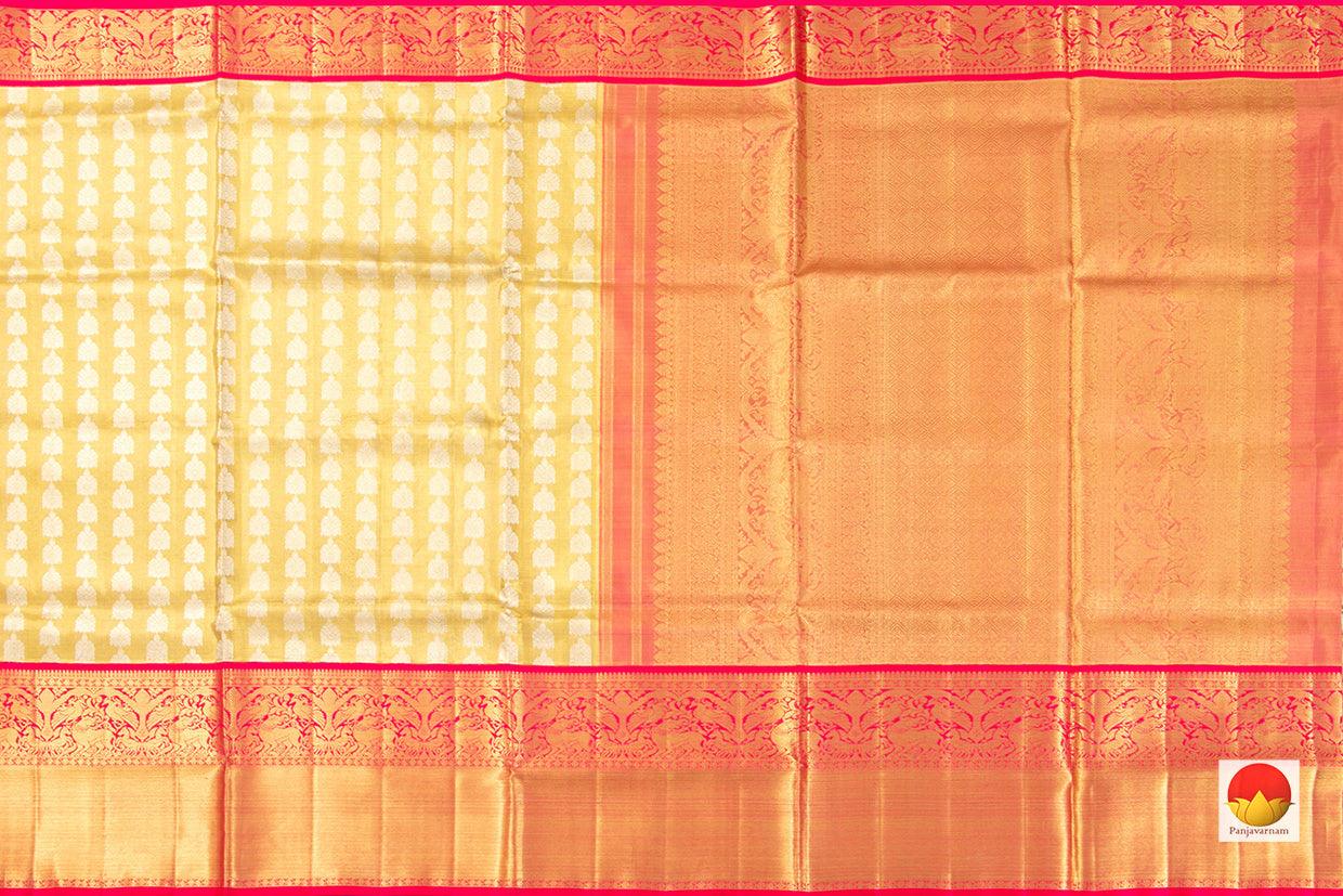 Kanchipuram Silk Saree - Handwoven Pure Silk - Pure Zari - PV NYC 396 - Silk Sari - Panjavarnam