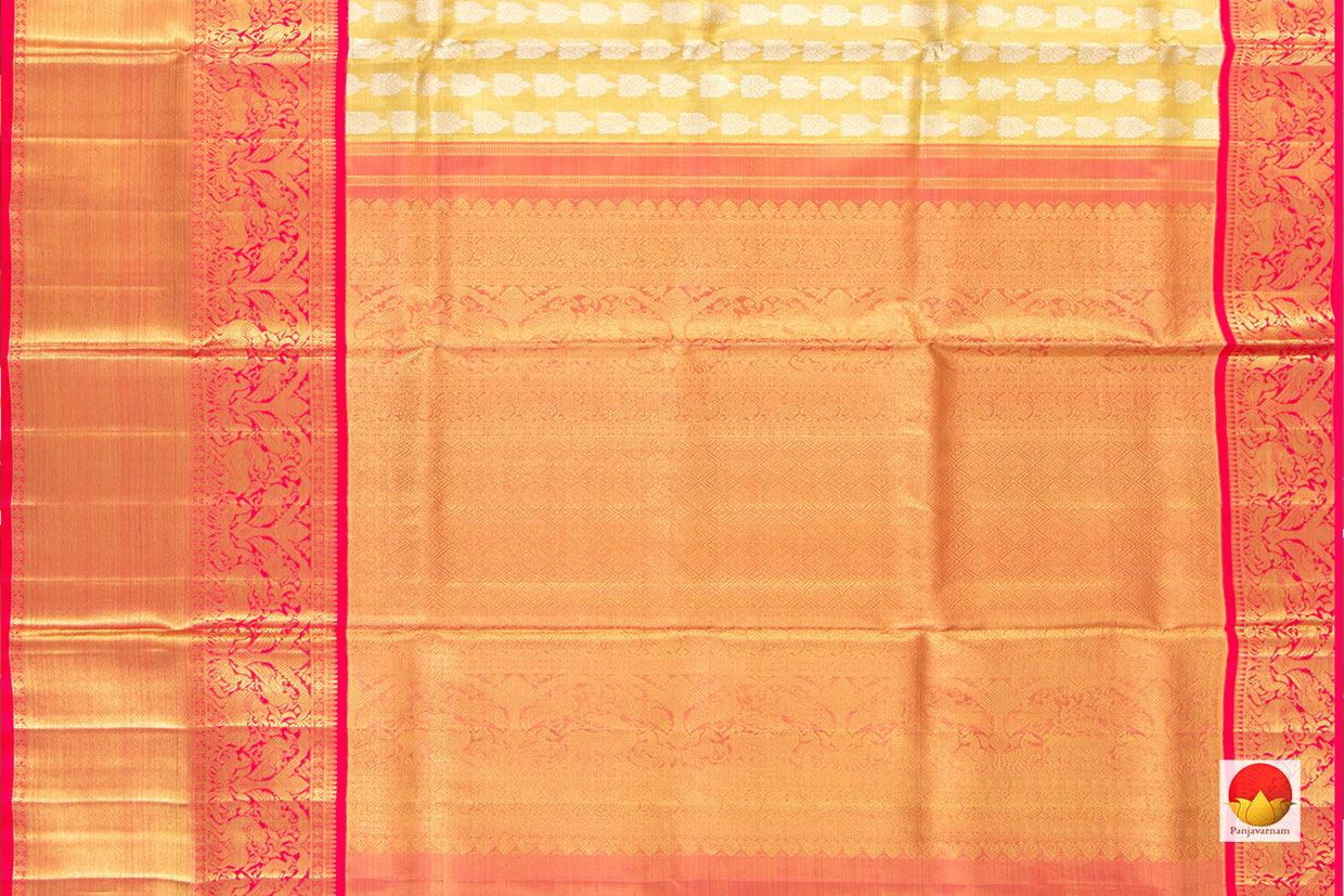 Kanchipuram Silk Saree - Handwoven Pure Silk - Pure Zari - PV NYC 396 - Silk Sari - Panjavarnam