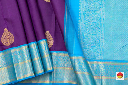 Kanchipuram Silk Saree - Handwoven Pure Silk - Pure Zari - PV NYC 398 - Saris & Lehengas - Panjavarnam
