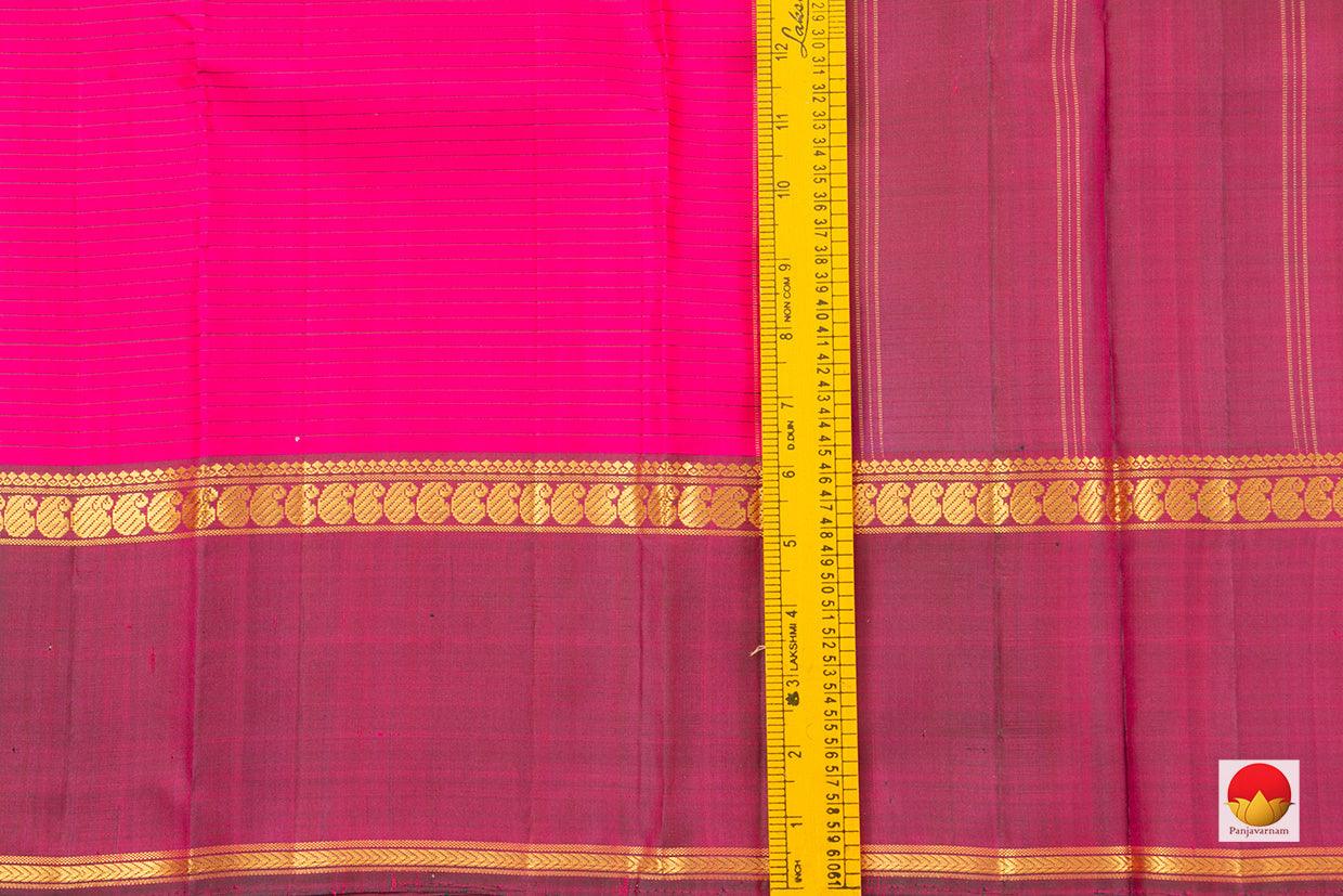 Kanchipuram Silk Saree - Handwoven Pure Silk - Pure Zari - PV NYC 403 - Silk Sari - Panjavarnam