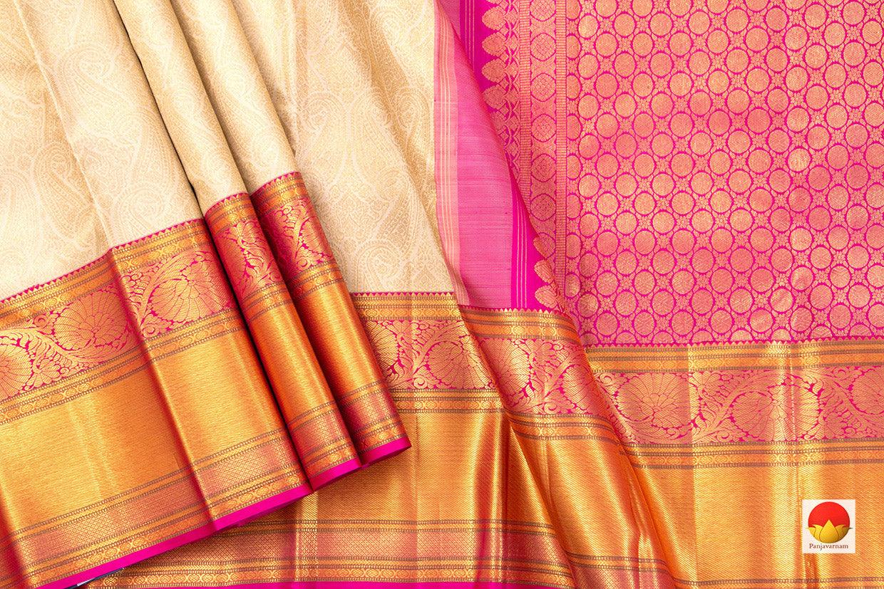 Kanchipuram Silk Saree - Handwoven Pure Silk - Pure Zari - PV NYC 426 - Saris & Lehengas - Panjavarnam