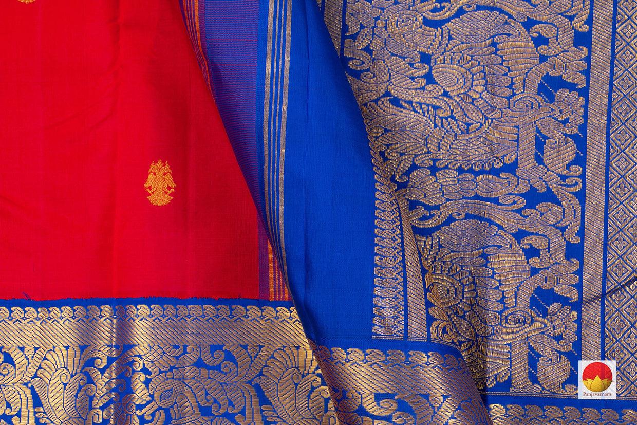 Kanchipuram Silk Saree - Handwoven Pure Silk - Pure Zari - PV NYC 433 - Saris & Lehengas - Panjavarnam