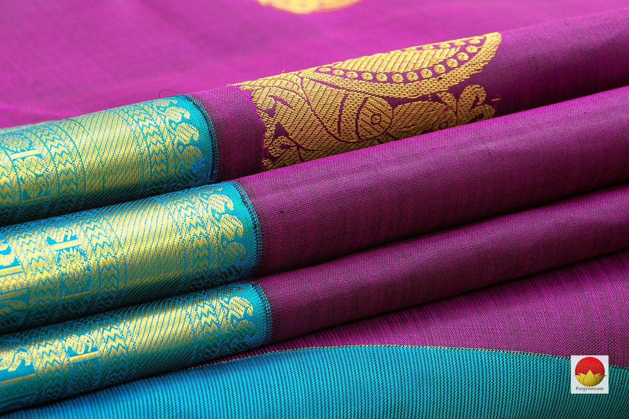 Kanchipuram Silk Saree - Handwoven Pure Silk - Pure Zari - PV NYC 446 - Silk Sari - Panjavarnam